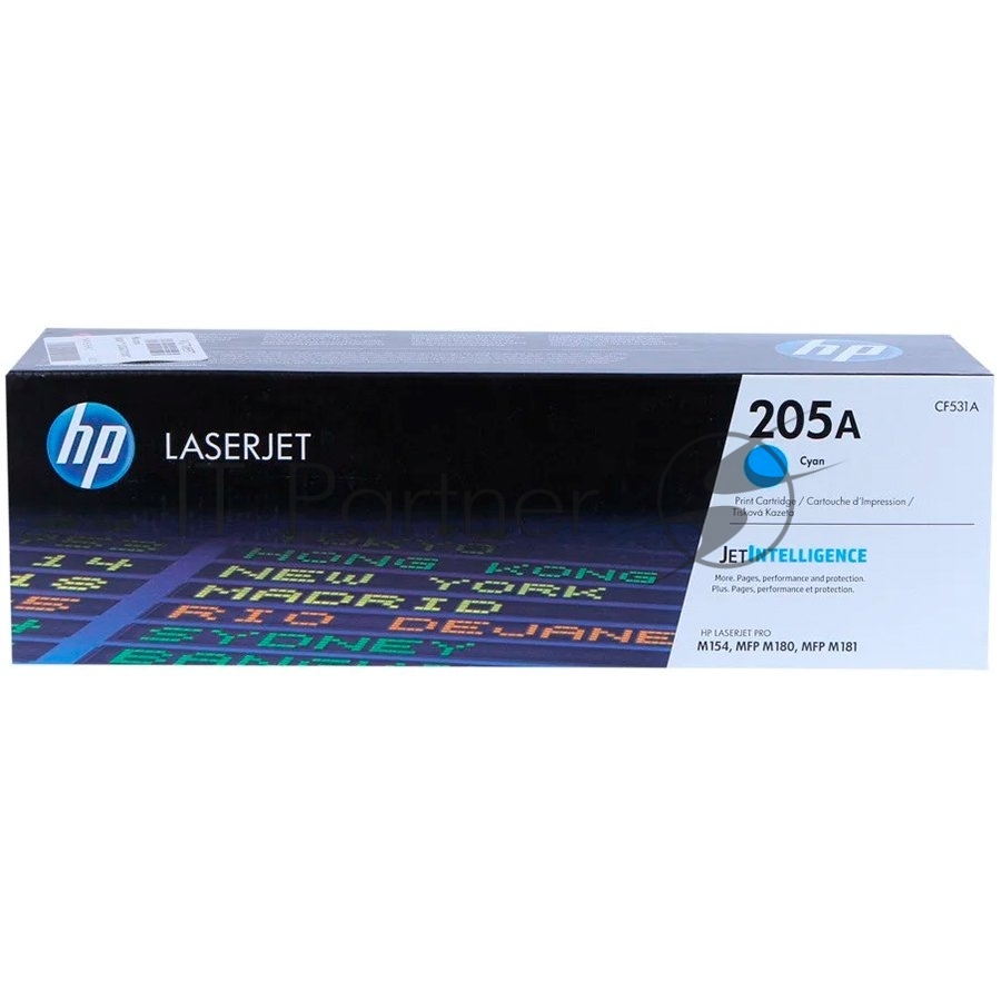 Картридж лазерный HP CF531A (HP 205A) голубой для HP LaserJet M180/M181 900 страниц.