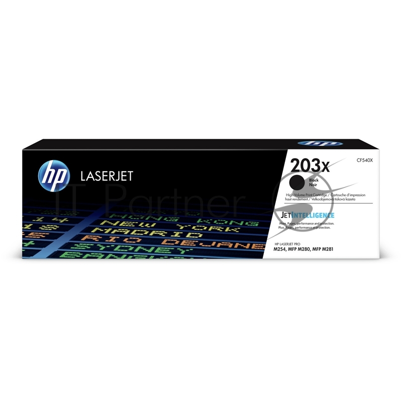Тонер-картридж HP CF540X (203X), черный, для CLJ Pro M254/M280/M281, 3200 стр.