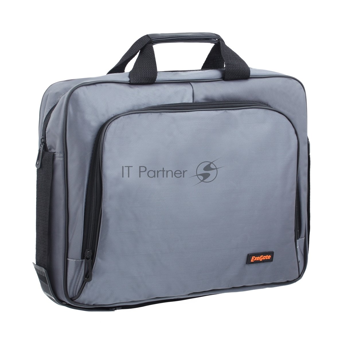 Сумка для ноутбука ExeGate EX264612RUS Office F1596 Dark-Grey, темно-серая, полиэстер, для ноутбуков до 15.6"