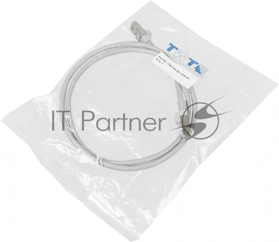 Патч-корд LANMASTER TWT-45-45-1.0/S-GY вилка RJ-45-вилка RJ-45 cat.5е 1м серый LSZH (уп.:1шт)