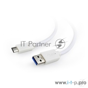 Кабель USB Cablexpert CCP-USB3-AMCM-6-W, USB3.0 AM/USB Type-C, 1.8м, белый, пакет