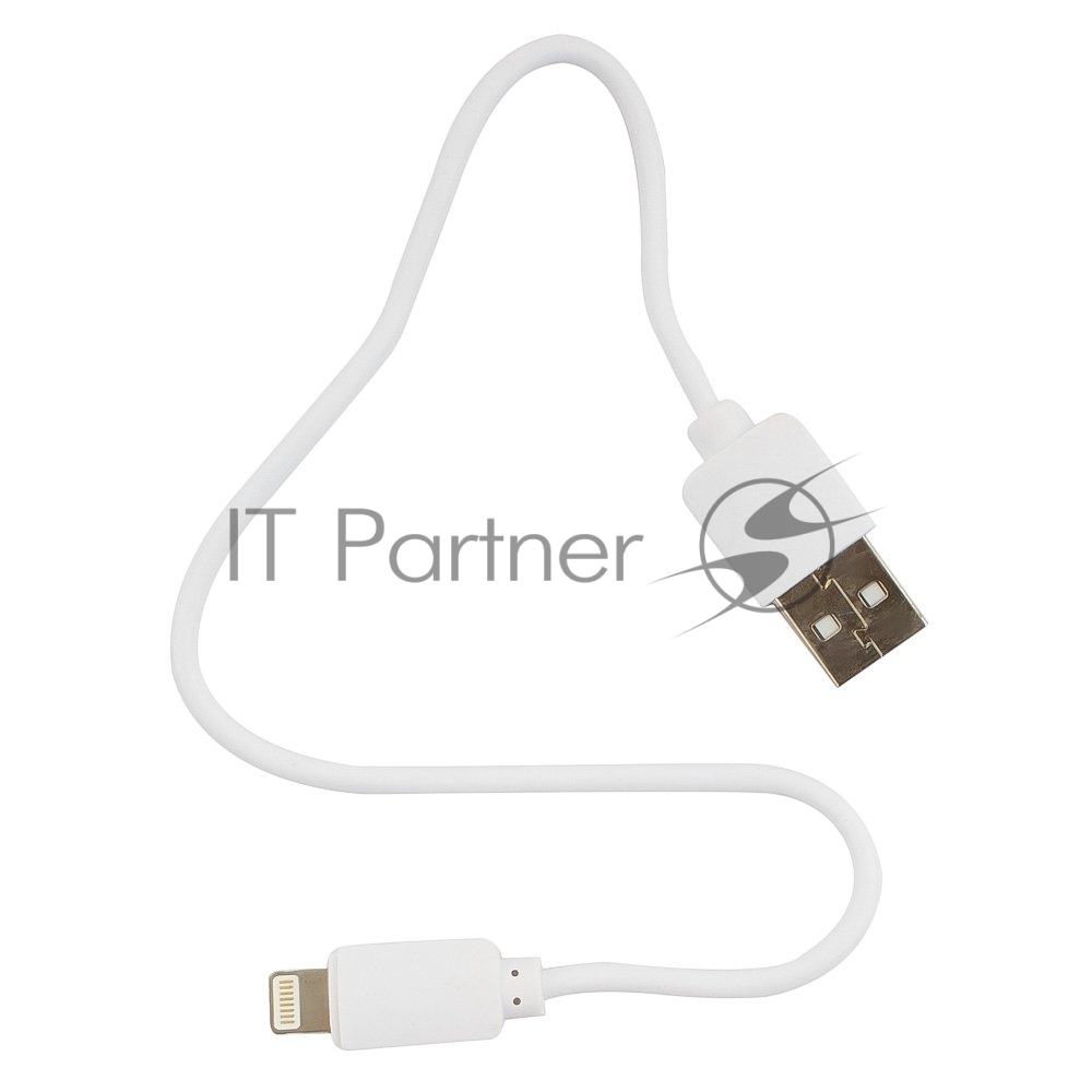 Кабель USB Гарнизон GCC-USB2-AP2-0.3M-W AM/Lightning, для iPhone5/6/7, IPod, IPad, 0.3м, белый, пакет