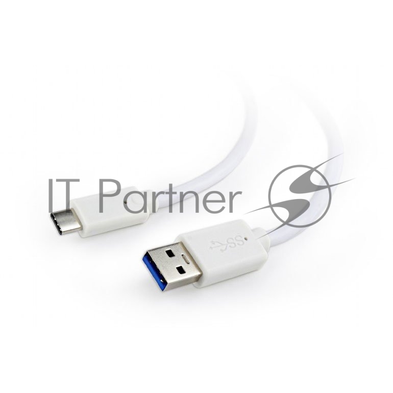 Кабель USB Cablexpert CCP-USB3-AMCM-1M-W, USB3.0 AM/USB Type-C, 1м, белый, пакет