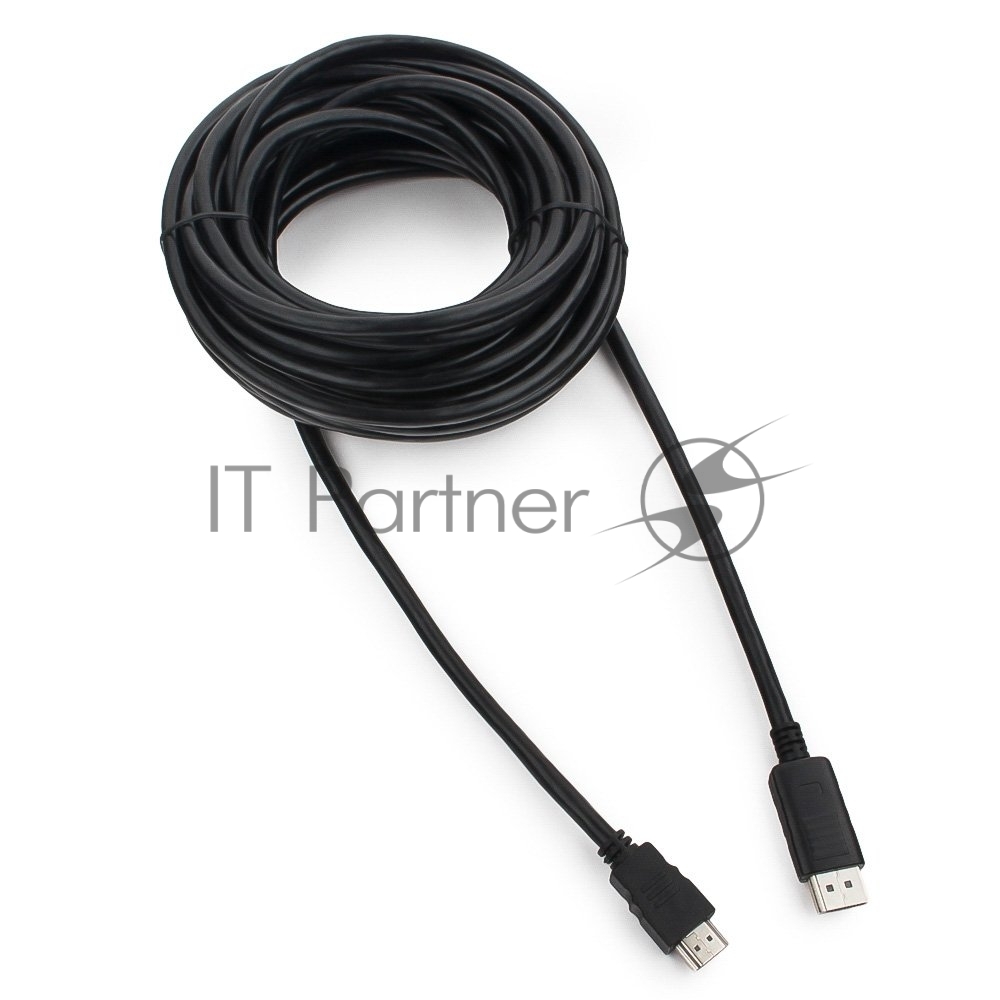 Кабель DisplayPort->HDMI Cablexpert CC-DP-HDMI-10M, 10м, 20M/19M, черный, экран, пакет