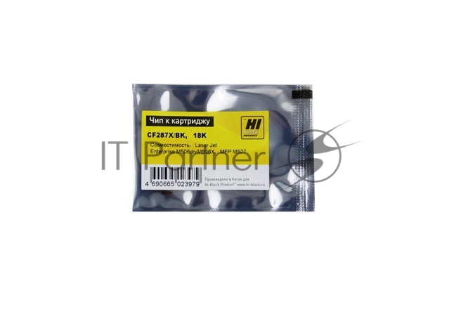 Чип Hi-Black к картриджу HP LJ Enterprise M506/M527/M501 (CF287X) OEM SIZE, Bk, 18K