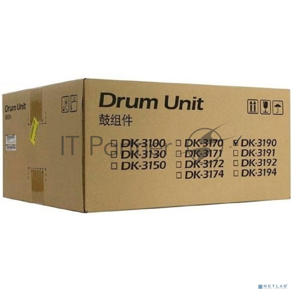 Блок фотобарабана Kyocera DK-3190 302T693031/302T693030 черный ч/б:500000 стр. для PЗ050DN/P3055DN/P3060DN Kyocera