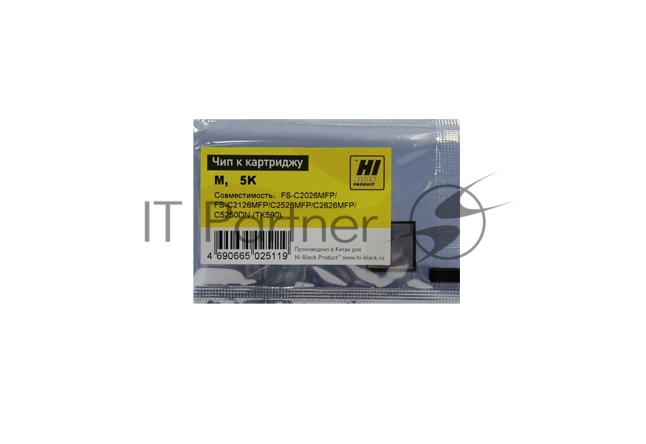 Чип Hi-Black к картриджу Kyocera Mita FS-C2026/C2126MFP/C5250DN, M, TK-590, 5К