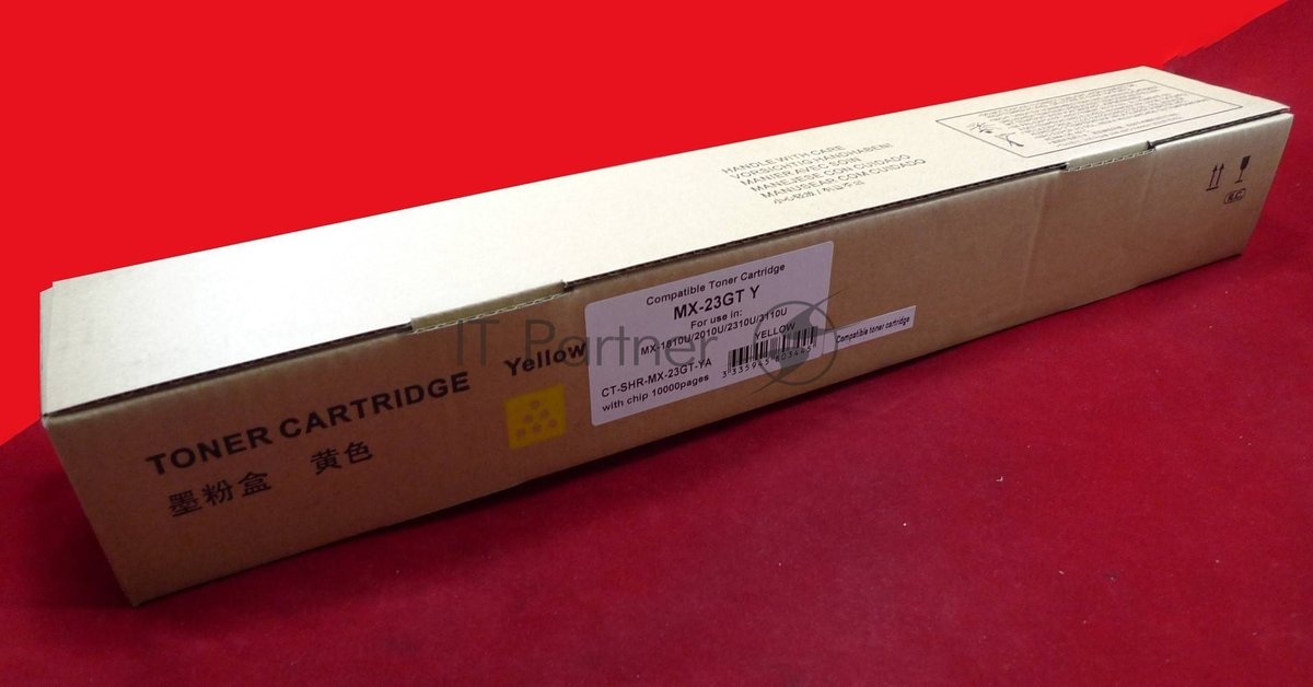 Тонер-картридж Sharp MX-23GTYA, желтый, туба 195г