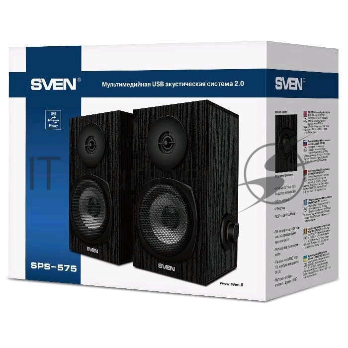 Акустическая система SVEN SPS-575 2.0 черный 6Вт