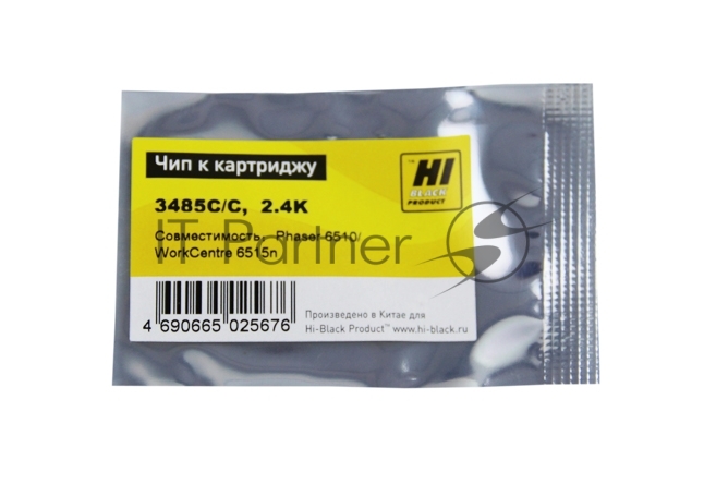 Чип Hi-Black к картриджу Xerox Phaser 6510/WC 6515 (06R03485), C, 2,4K