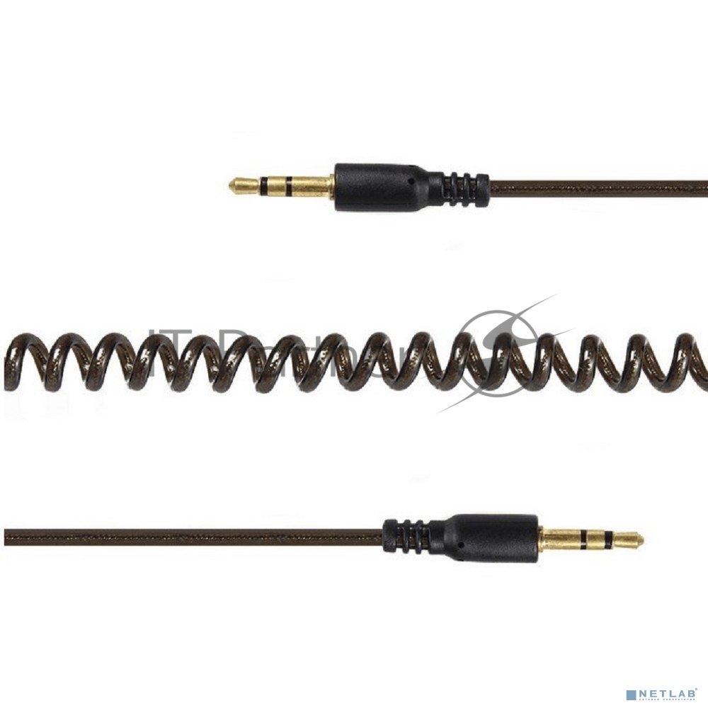 CCA-405-6 Кабель аудио спиральный Cablexpert CCA-405-6, Jack 3.5(M)/Jack 3.5(M), 3pin, 1.8 м, черный, пакет