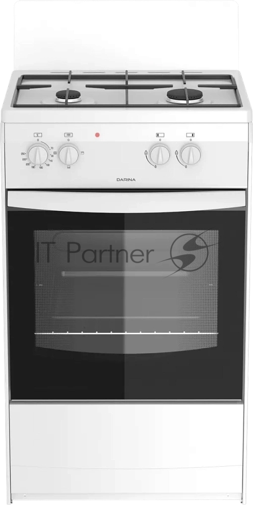 Плита комбинированная Darina S KM 521 300 W белый/черный, конфорок 2 шт, духовка 45 л, 50 см x 85 см x 45 см