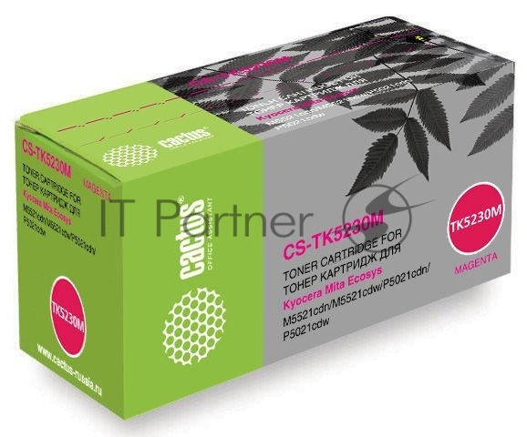 Картридж лазерный Cactus CS-TK5230M пурпурный (2600 стр.) для Kyocera Ecosys M5521cdn/M5521cdw/P5021cdn/P5021cdw