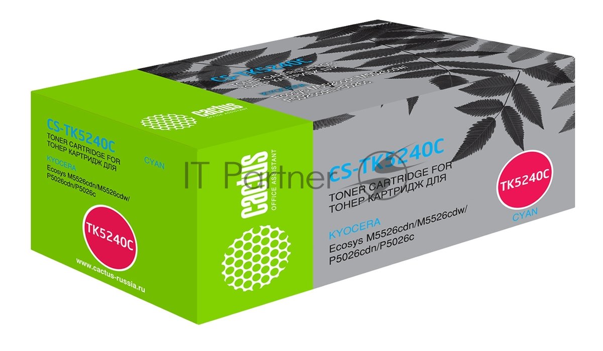 Картридж лазерный Cactus CS-TK5240C голубой (3000 стр.) для Kyocera Ecosys M5526cdn/M5526cdw/P5026cdn/P5026cdw