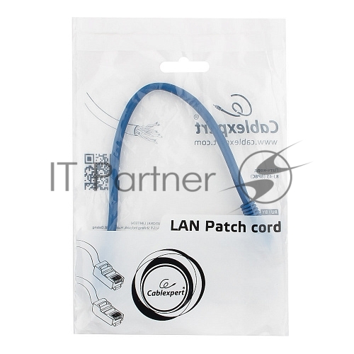 Cablexpert PP12-0.25M/B кат.5e, 0.25м, литой, многожильный, синий (PP12-0.25M/B)