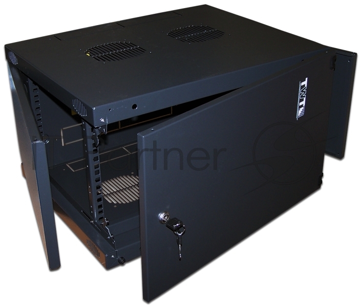 Шкаф настенный Next, 18U 550x450, металлическая дверь, черный