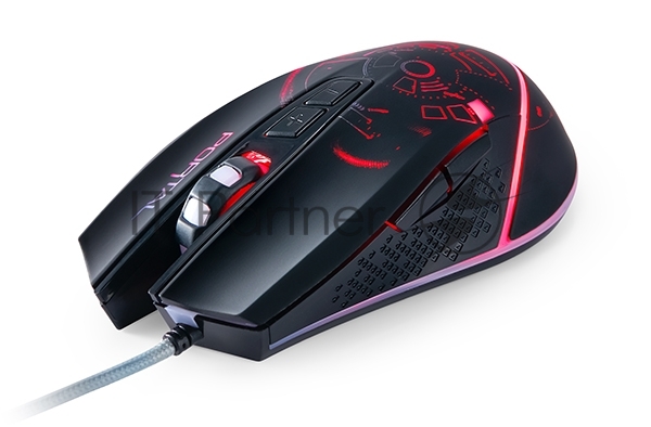 Мышь проводная Qumo Portal M39 черный, 3200 dpi, USB, кнопки - 6