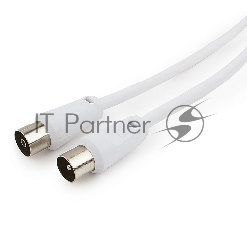 <086080> Кабель коаксиальный TV (m) < - > TV (f) 5.0m, Cablexpert, телевизионный, удлинительный, белый [CCV-515-W-5M]