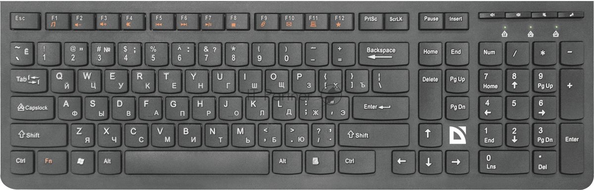 Комплект клавиатура+мышь Defender Columbia C-775 беспроводной, USB, 1600 DPI, чёрный