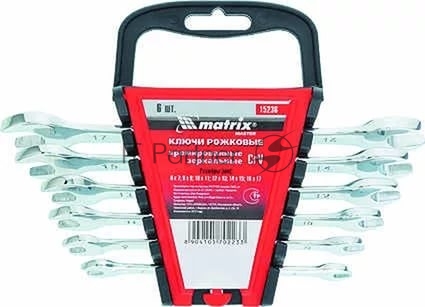 Набор рожковых ключей Matrix (6-17 мм) 6 шт.
