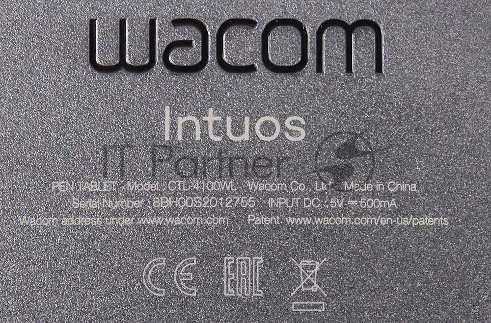 Графический планшет Wacom Intuos S Bluetooth CTL-4100WLK-N Bluetooth/USB черный