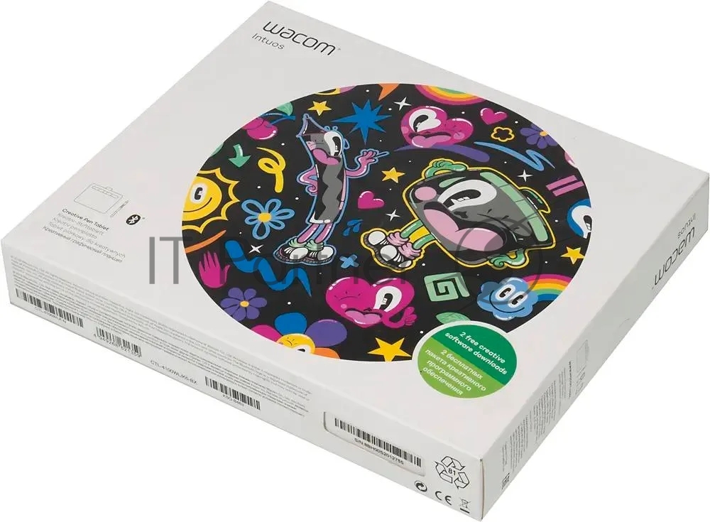 Графический планшет Wacom Intuos S Bluetooth CTL-4100WLK-N Bluetooth/USB черный