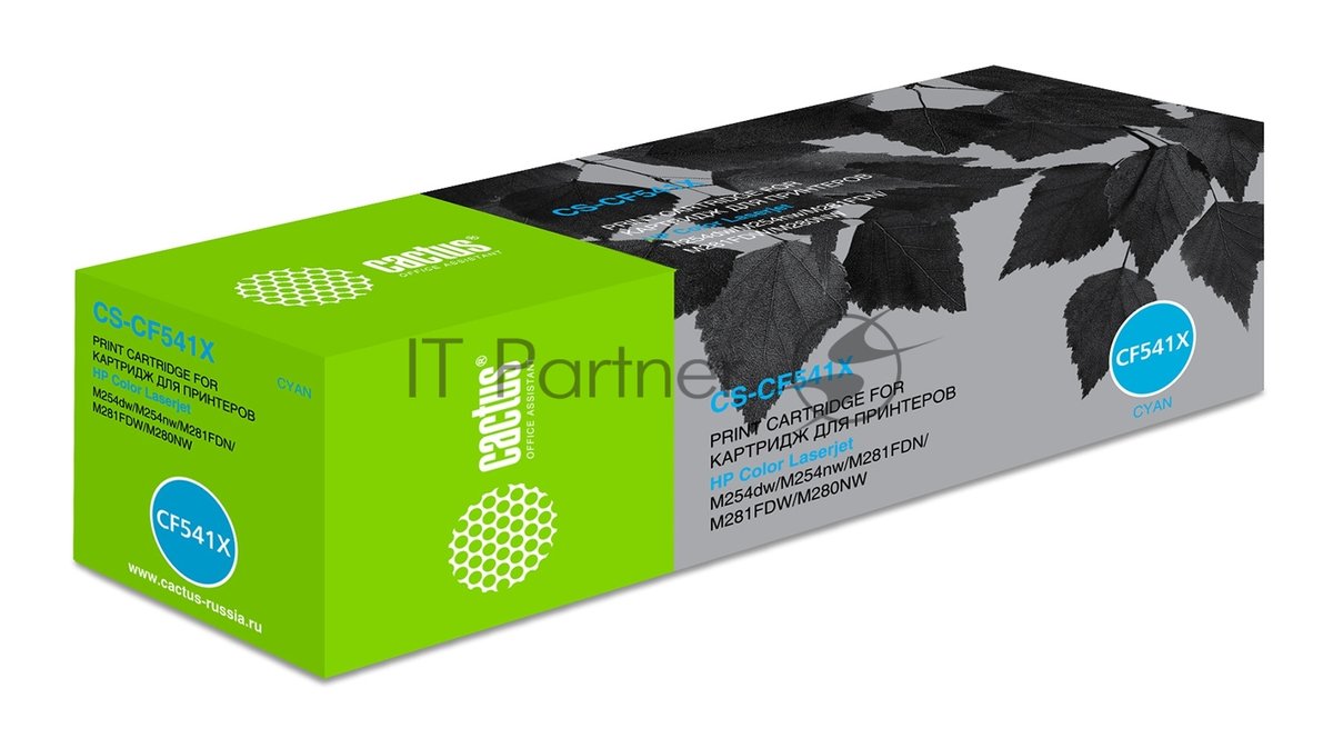 Картридж лазерный Cactus CS-CF541X голубой (2500 стр.) для HP LJ M254dw/M280nw/M281fdn