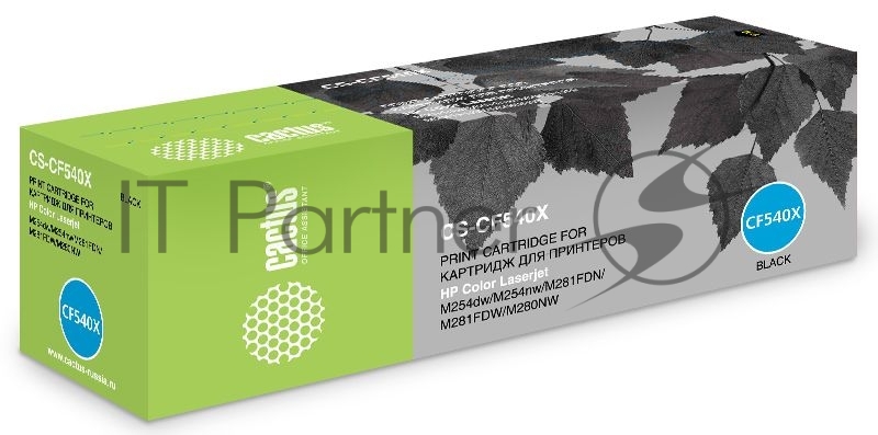 Картридж лазерный Cactus CS-CF540X черный (3200 стр.) для HP LJ M254dw/M280nw/M281fdn