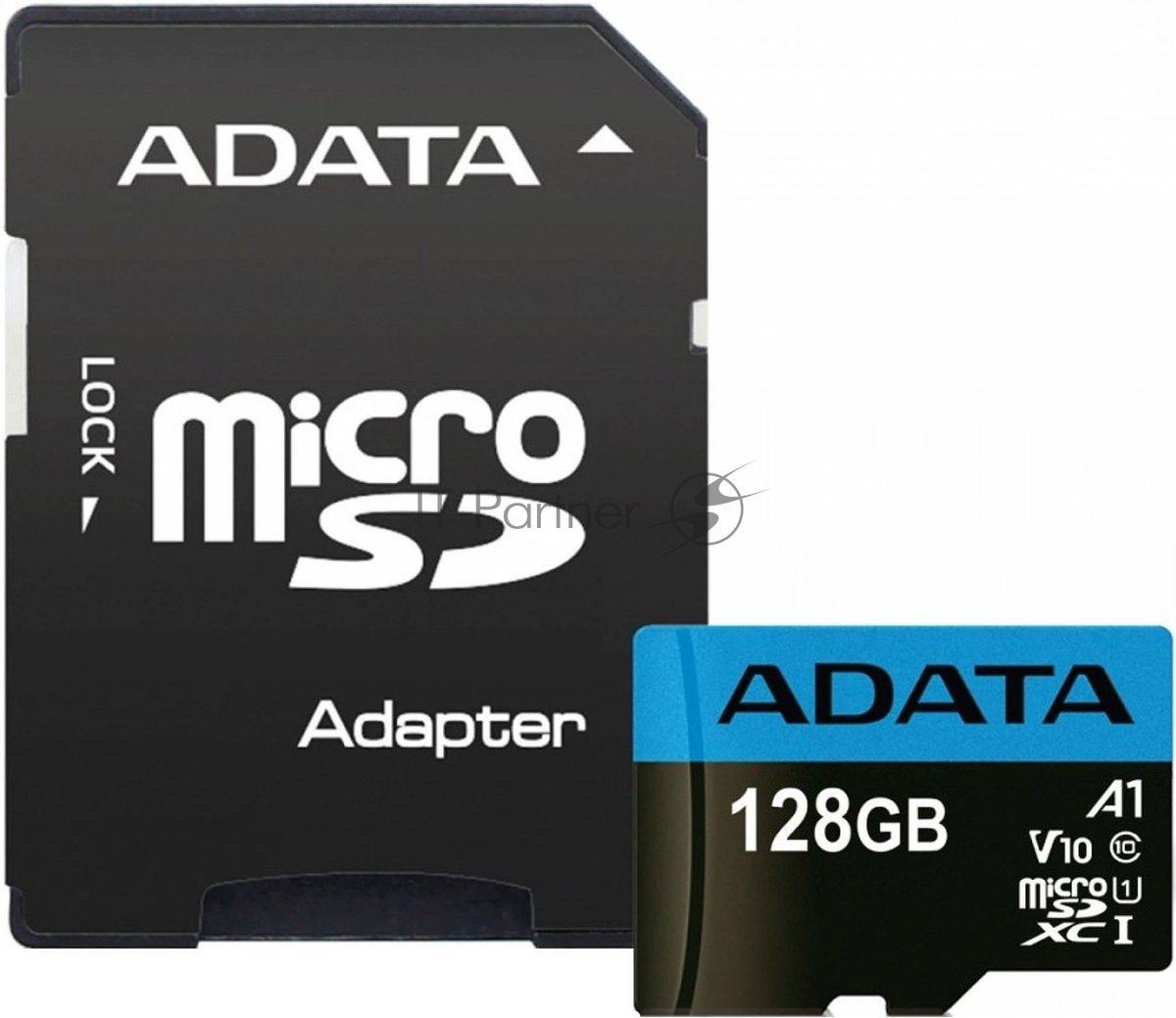 Флеш карта Micro SecureDigital 128Gb ADATA AUSDX128GUICL10A1-RA1 MicroSDXC Class 10 UHS-I, SD adapter