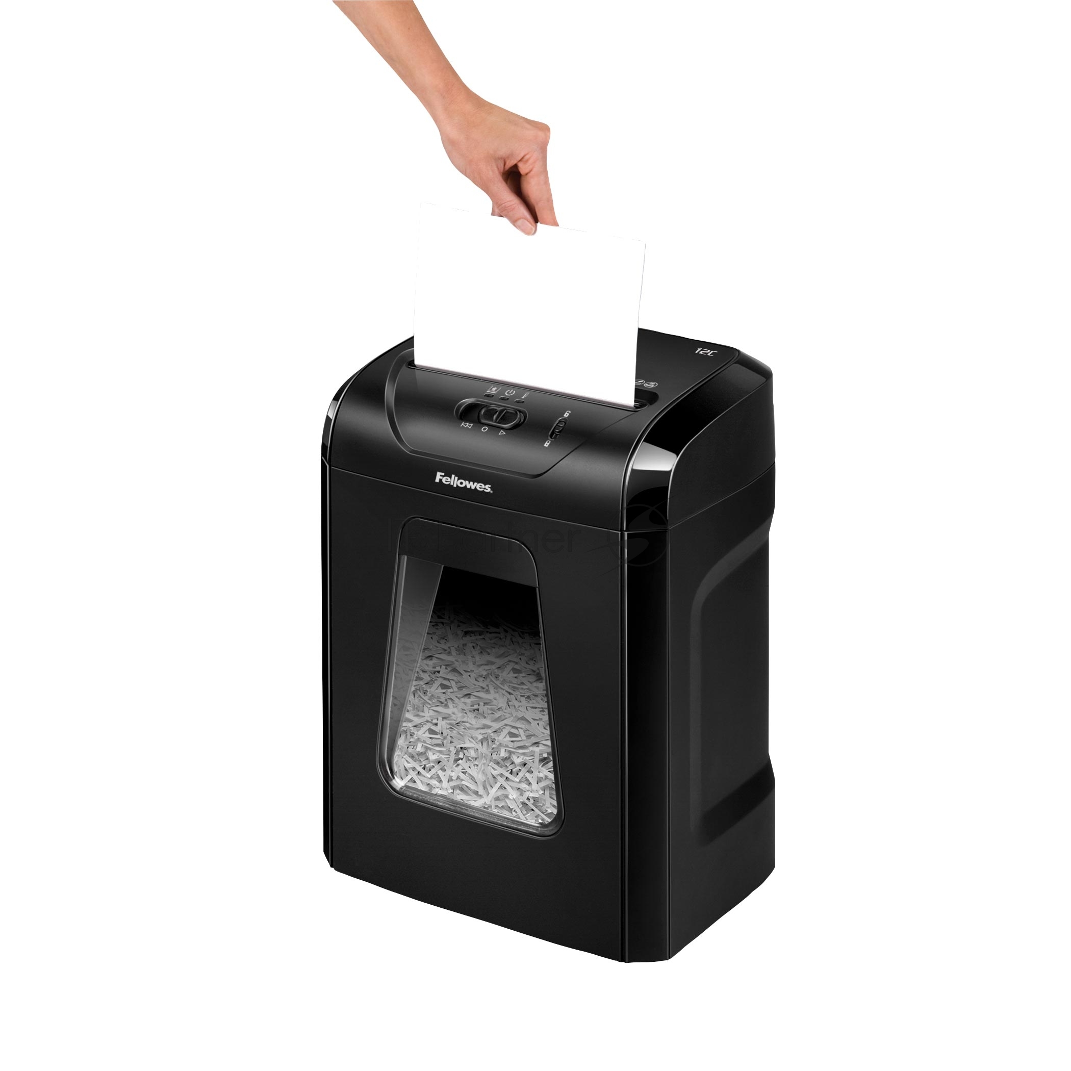 Шредер Fellowes PowerShred 12C FS-71201 DIN P-4, 4х40мм, 12лст., 18лтр.,Safety Lock
