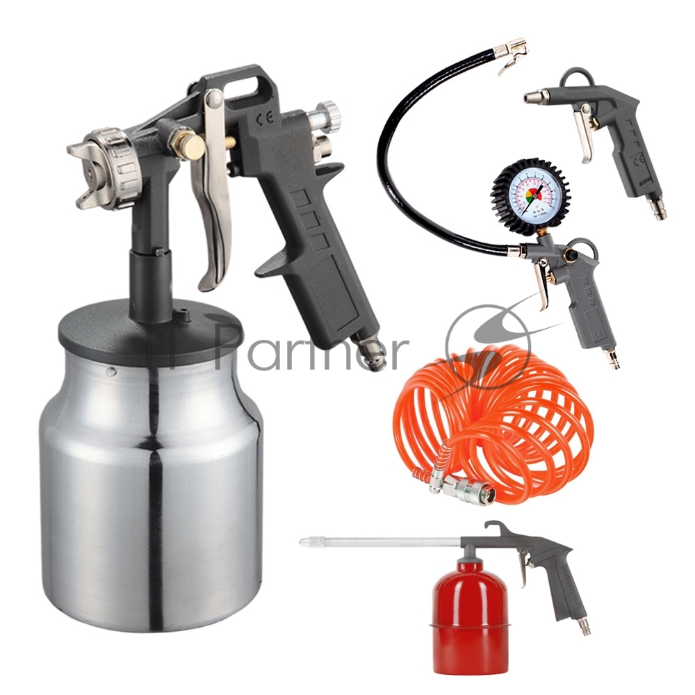 Набор пневмоинструмента PATRIOT KIT 5В5пр. краскопульт с н.баком пистолеты шланг5м пульверизатор