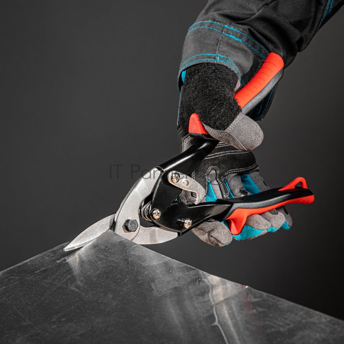 Ножницы по металлу Matrix 250мм пряморежущие обрезиненныерукоятки