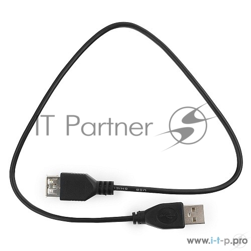 GCC-USB2-AMAF-0.5M Кабель-удлинитель USB2.0 Гарнизон GCC-USB2-AMAF-0.5M, AM/AF, медь, 0.5м, черн, пакет
