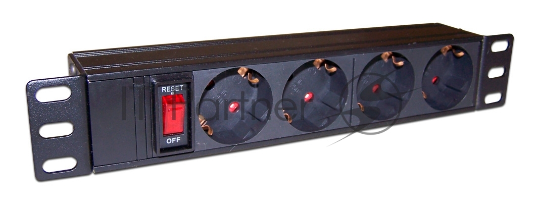 Блок розеток 10" 4 шт., 10A 250V, без шнура питания