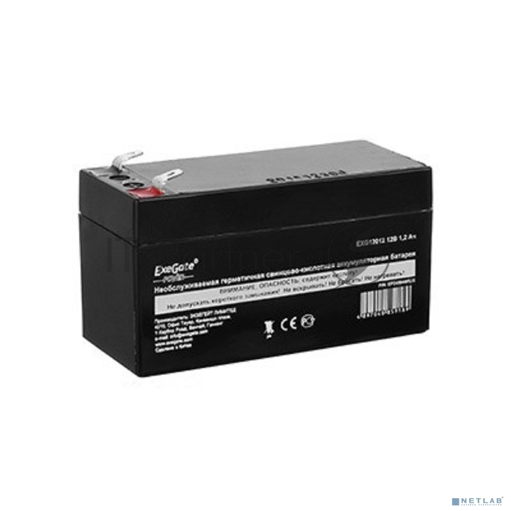 Батарея для ИБП ExeGate EX269857RUS GP12013/EXG12013 (12V 1.3Ah), клеммы F1