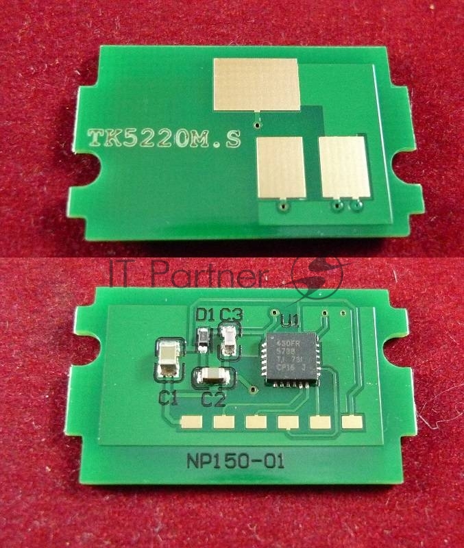 Чип для Kyocera Ecosys P5021cdn/M5521cdn (TK5220M) Magenta 1.2K (ELP, Китай)
