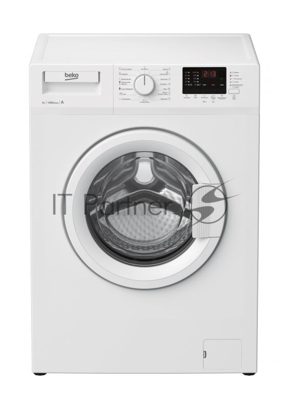 Стиральная машина Beko WRE55P2BWW, фронт. 5 кг, 1000 об/мин, белый