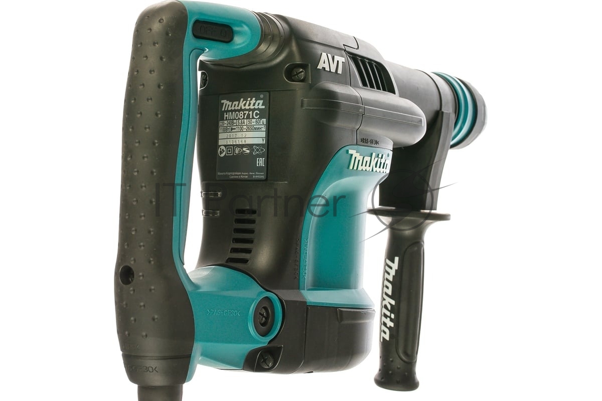 Отбойный молоток Makita HM0871C 1100Вт 1100-2650уд/мин 1.8-12Дж SDSMAX AVT кейс