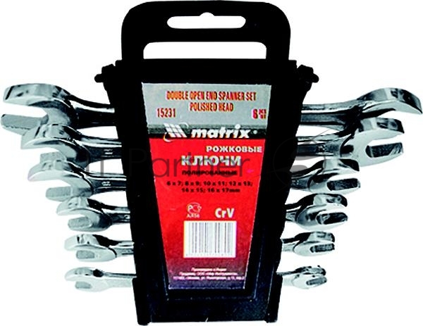 Набор рожковых ключей MATRIX 15276 (6 - 22 мм) 8 шт.