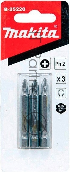 Бита MAKITA B-25220 Рh2, 50мм, 3шт.