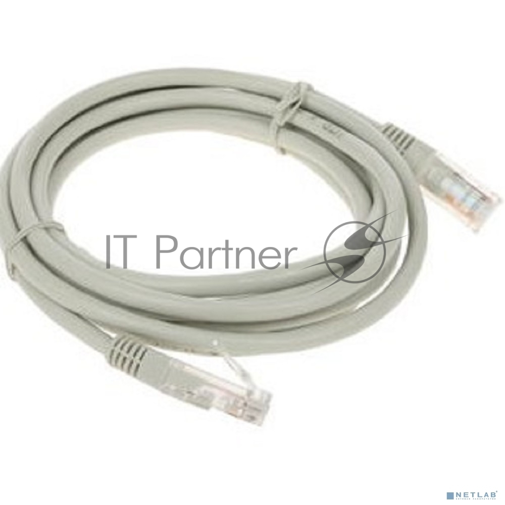 Патч-корд медный UTP CablexpertPP10-2M кат.5e, 2м, литой, многожильный, серый