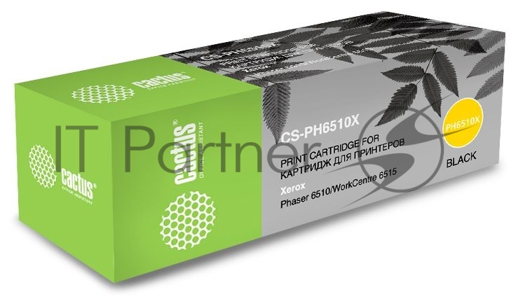 Картридж лазерный Cactus CS-PH6510BK (106R03484) черный (2500 стр.) для Xerox Phaser 6510DN/WC 6515DN