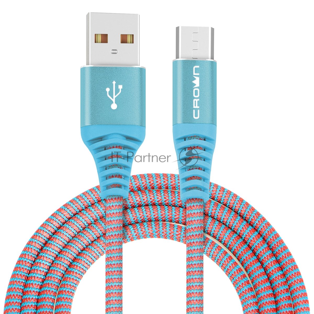 Кабель Crown USB - microUSB CMCU-3102M blue