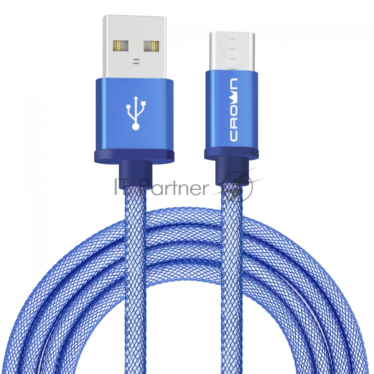 Кабель Crown USB - USB Type-C CMCU-3072C blue