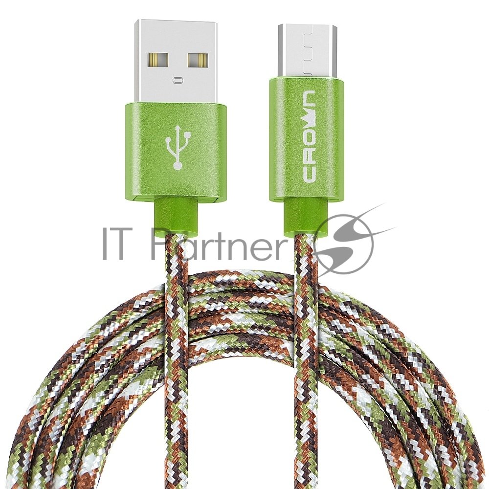 Кабель Crown USB - microUSB CMCU-3092M military