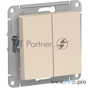 Механизм выключателя 2-кл. СП AtlasDesign 10А IP20 (сх. 5) 10AX беж.