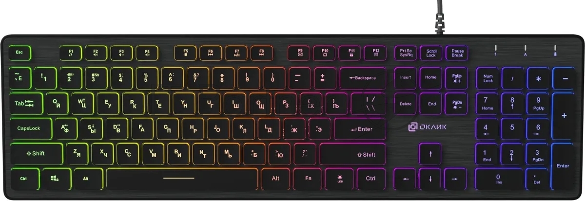 Клавиатура Oklick 550ML проводная, USB Type-A, чёрный