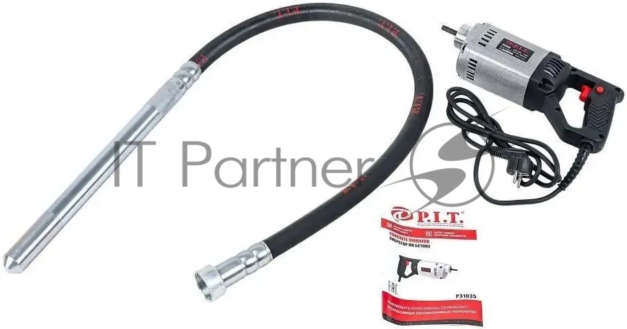 Вибратор электрический ручной для бетона P.I.T. P31035 1100 Вт, 1.5 л.с, 1300 виб/мин, длина вала 1.5 м