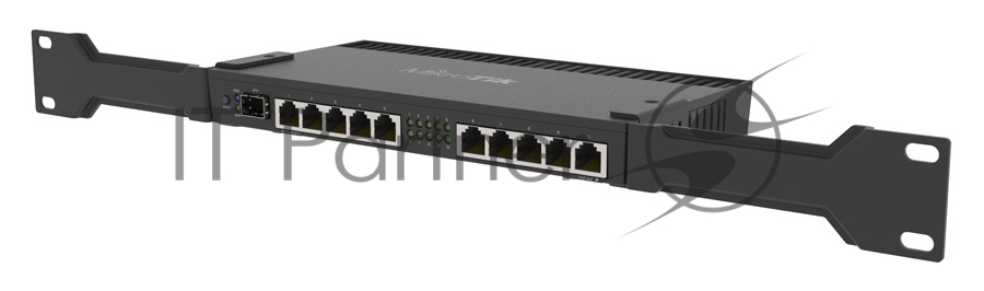 Маршрутизатор MikroTik RB4011iGS+RM, 10×1 Гбит/с (1 PoE-in / 1 PoE-out) + 1×10 Гбит/с SFP+, управляемый