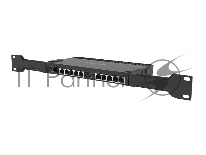Маршрутизатор MikroTik RB4011iGS+RM, 10×1 Гбит/с (1 PoE-in / 1 PoE-out) + 1×10 Гбит/с SFP+, управляемый